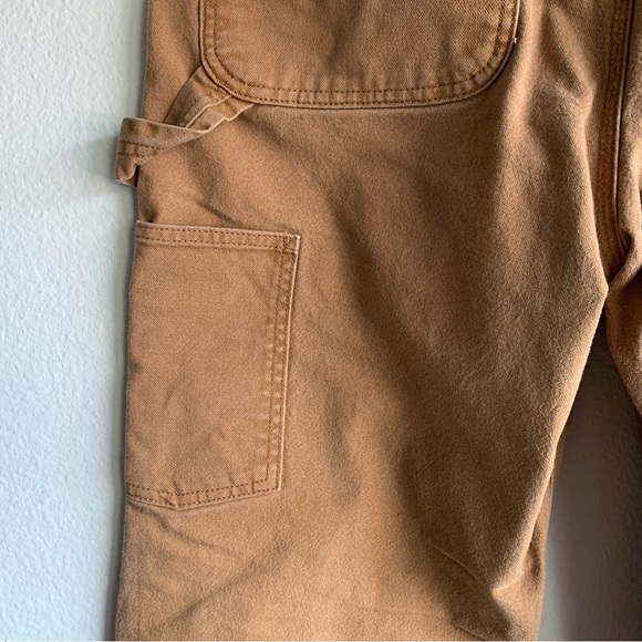 Carhartt Mens Relaxed Fit Utility Work Canvas Pants in Brown - Picture 8 of 12